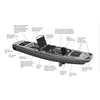 Point 65 KingFisher Solo Modular Fishing Kayak | Gray - Kayak Creek